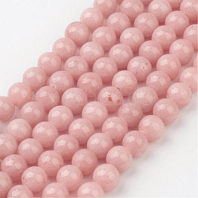 Natural Mashan Jade Round Beads Strands G-D263-6mm-XS22-1
