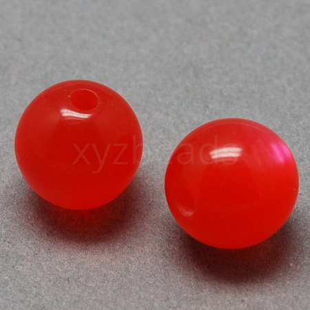 Round Imitation Cat Eye Resin Beads RESI-R157-8mm-11-1