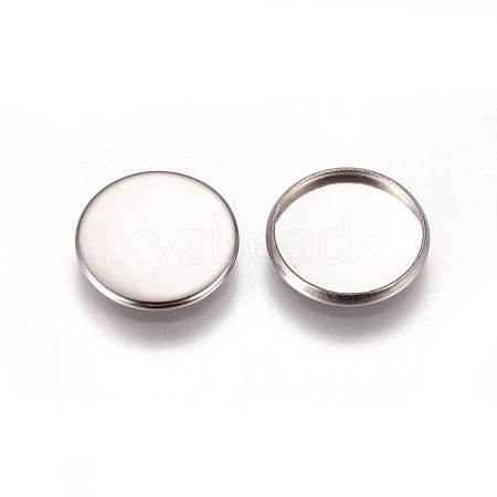 Tarnish Resistant 304 Stainless Steel Plain Edge Bezel Cups STAS-E460-10P-14mm-1