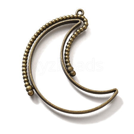 Alloy Open Back Bezel Pendants PALLOY-I223-04AB-1