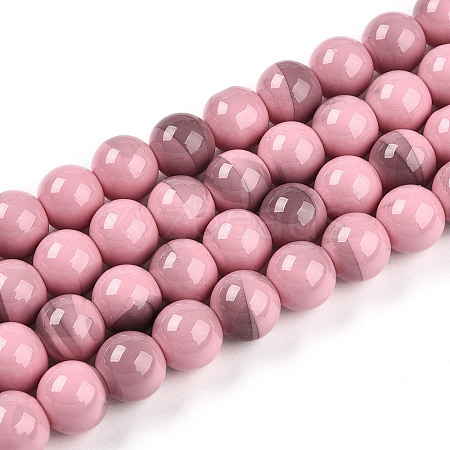 Baking Paint Glass Beads Strands DGLA-N013-10mm-09-1