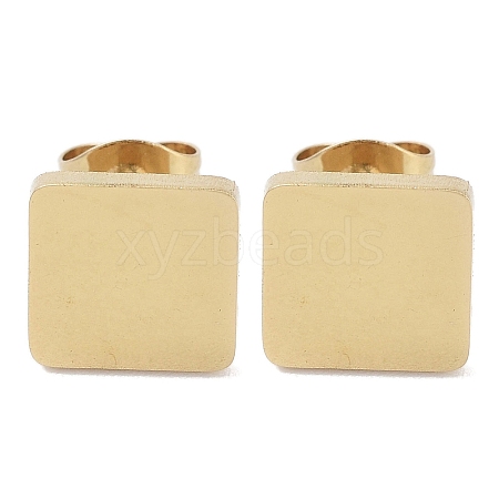 Vacuum Plating 304 Stainless Steel Stud Earrings for Women EJEW-A048-46D-G-1