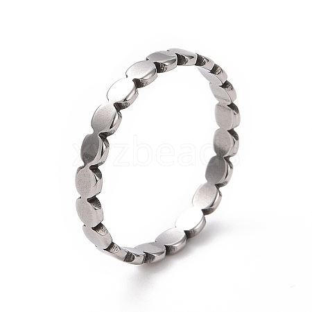 Non-Tarnish 201 Stainless Steel Oval Wrap Finger Ring for Women RJEW-J051-23P-1