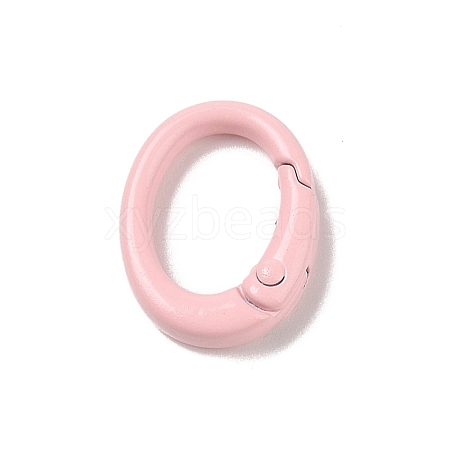 Spray Painted Alloy Spring Gate Rings AJEW-C035-01C-1