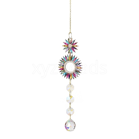 Alloy Rhinestone Hanging Ornaments HJEW-E012-02G-03-1