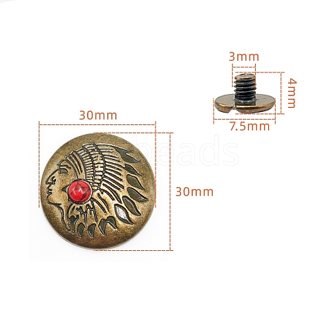 Alloy Decorative Buttons PW-WG1200D-16-1