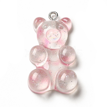 Translucent Resin Pendants CRES-K010-01F-1