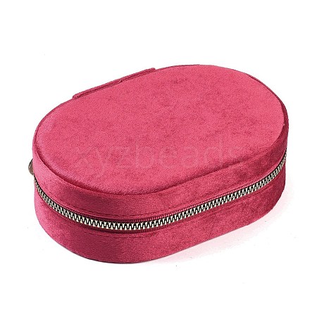 Italian Velvet Double Layers Jewelry Set Storage Zipper Boxes CON-G023-10D-1