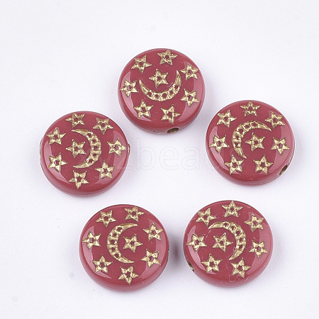 Plating Acrylic Beads PACR-T008-03B-1