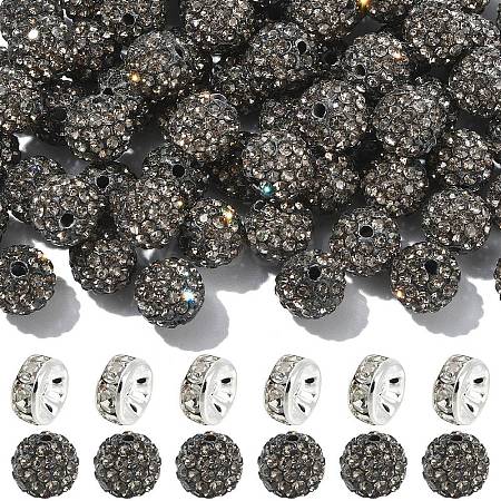 100Pcs Pave Disco Ball Beads RB-YW0001-30K-1