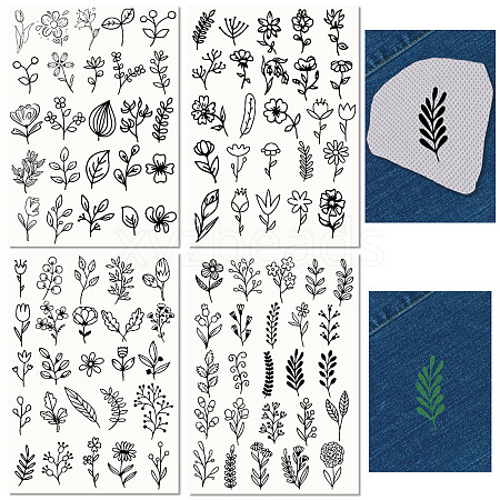 Non-Woven Water Soluble Embroidery Patterns DIY-WH0538-002-1