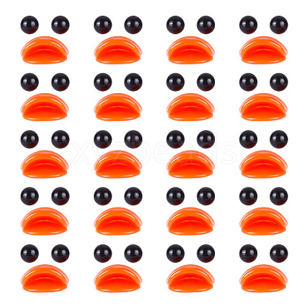 GOMAKERER 20Pcs Plastic Doll Duck Craft Mouth & 40Pcs Craft Eyes Cabochons FIND-GO0001-17-1