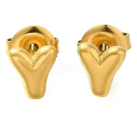 304 Stainless Steel Stud Earrings EJEW-I316-01G-Y-1