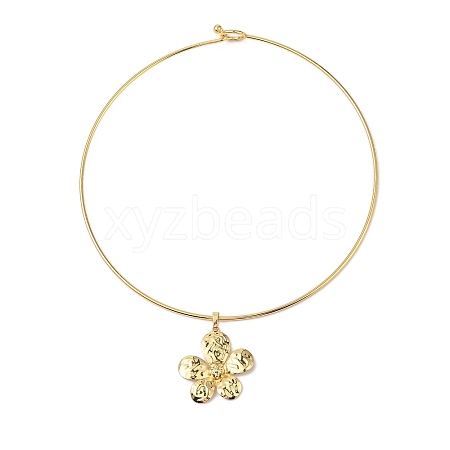 Brass Charm Bangles BJEW-Q350-07A-G-1