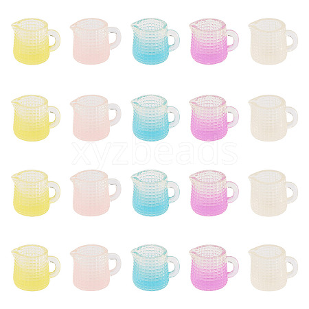 20Pcs 5 Colors Resin Cup Mini Model RESI-TA0005-73-1