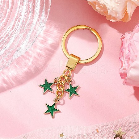 Alloy Enamel Star Keychain KEYC-JKC01084-03-1