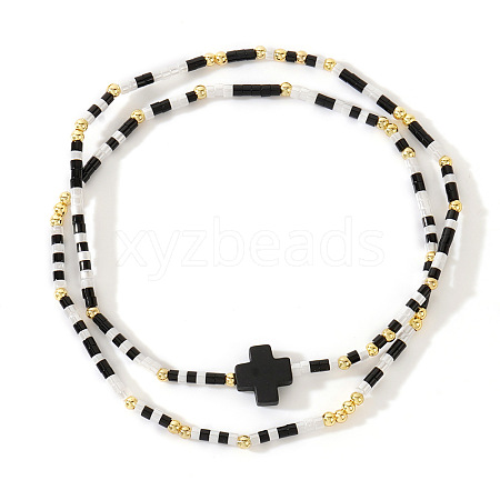 2Pcs Bohemian Glass Seed Beaded Stretch Bracelet Sets XM0961-1-1