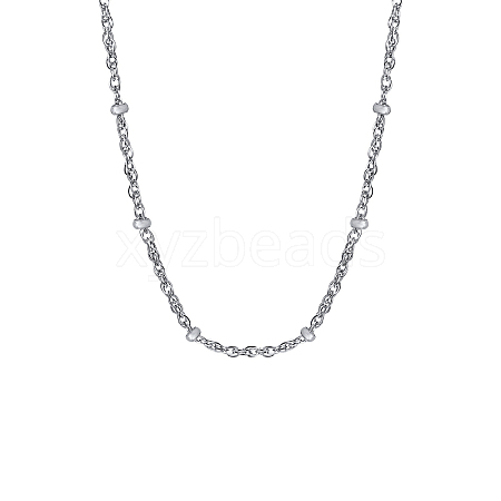 Stainless Steel Chain Satellite Chain Necklaces PW-WG9E049-01-1