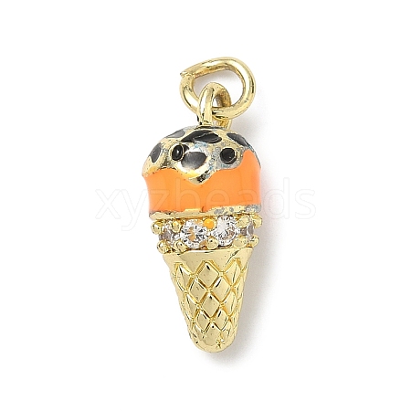 Brass Micro Pave Cubic Zirconia Pendants KK-H255-03G-02-1