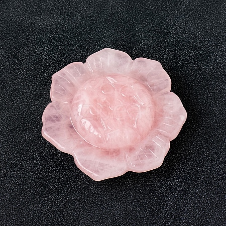 Natural Rose Quartz Lotus Craft Home Decoration Ornament PW-WGBA56A-02-1