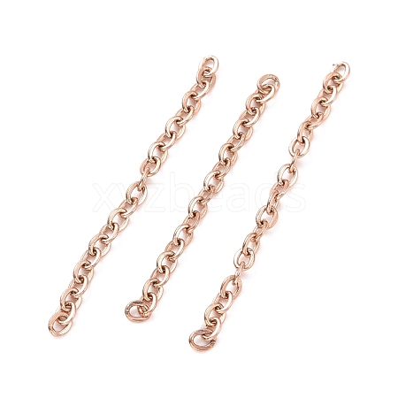 Ion Plating(IP) 304 Stainless Steel Cable Chains CHS-WH0007-01A-RG-1