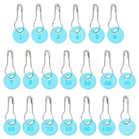 Acrylic & Iron Locking Stitch Marker FIND-BC0013-50-1