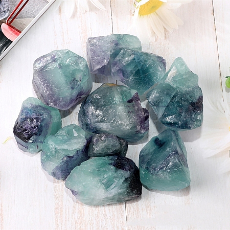 Natural Rough Raw Fluorite Display Decorations G-PW0007-143A-1