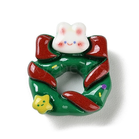 Christmas Theme Opaque Resin Cabochons RESI-F053-B02-1
