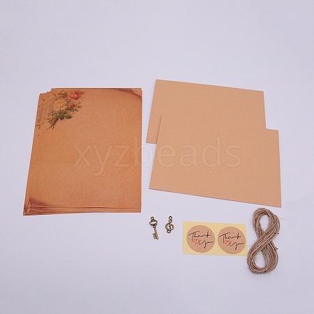 Vintage Retro Writing Letter Stationery & Blank Mini Paper Envelopes Kits DIY-WH0184-24E-1
