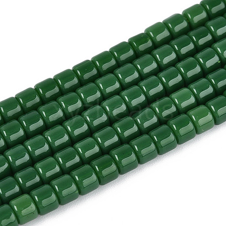 Opaque Solid Color Glass Beads Strands GLAA-N065-4x4mm-C09-1