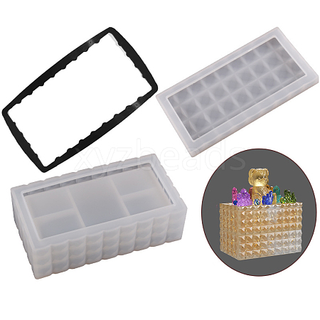 DIY Silicone Stackable Faceted Storage Box Molds SIMO-PW0011-28A-1