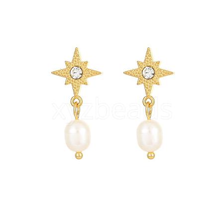 Stainless Steel Earrings with Pearl NB4152-1-1