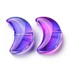 Transparent Spray Painted Glass Beads GLAA-I050-04E-2