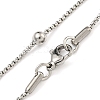 Non-Tarnish 304 Stainless Steel Box Chain Round Link Necklaces NJEW-P315-02A-P-2