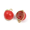 Brass Enamel Charms KK-L231-21G-02-2