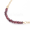 January Birthstone Natural Garnet Beaded Bracelets BJEW-JB06092-01-2