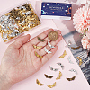 150Pcs 5 Colors Tibetan Style Alloy Angeltee Beads FIND-SC0009-30-3