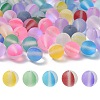 Transparent Frosted Glass Beads FGLA-YW0001-02B-2