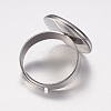 Tarnish Resistant Adjustable 304 Stainless Steel Finger Rings Components LS-STAS-I097-037C-P-3