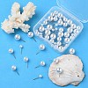 60Pcs 3 Size Grade A Plastic Imitation Pearl Stud Earrings for Women EJEW-YW0001-09-5