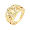 Brass Micro Pave Clear Cubic Zirconia Finger Rings for Women RJEW-Z081-01G-4