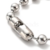 Tarnish Resistant 304 Stainless Steel Ball Chain Necklace & Bracelet Set STAS-D181-02P-02B-6