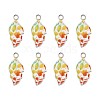 Alloy Enamel Pendants PALLOY-TAC0009-25P-A-1