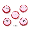 5Pcs Fuuny Painted Glass Beads Enamel Beads LAMP-YW0004-05C-1
