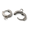 Tarnish Resistant 201 Stainless Steel Huggie Hoop Earrings Findings STAS-A167-01E-P-2