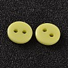 2-Hole Flat Round Resin Sewing Buttons for Costume Design BUTT-E119-28L-15-2