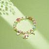 Colorful Alloy Enamel Cute Charms Bracelet BJEW-JB08661-02-2