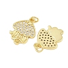 Brass Micro Pave Cubic Zirconia Pendants KK-D005-06B-G-2