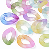 Spray Painted Two Tone Transparent Acrylic Linking Rings OACR-S036-001B-N-1