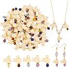 50Pcs Opaque Resin and Natural Mixed Stone Pendants FIND-HY0001-37-1